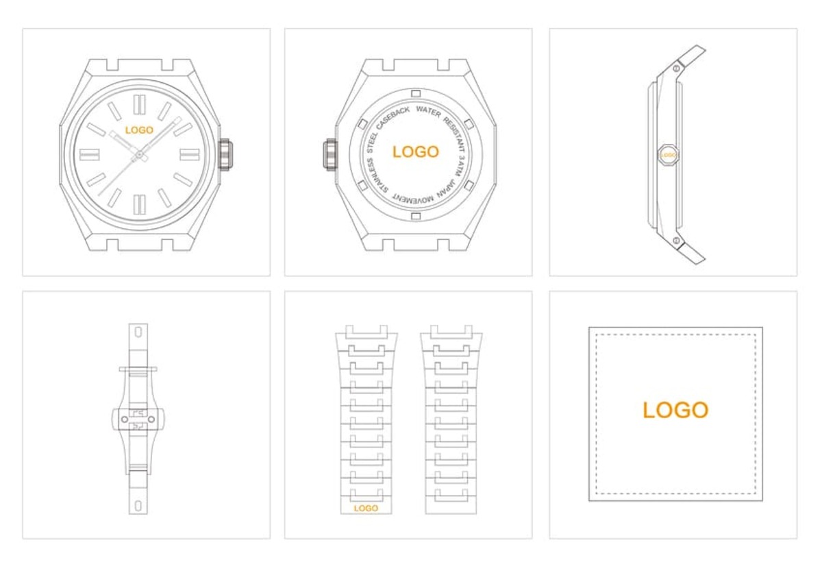 Custom Logo Watch Factory Effect
